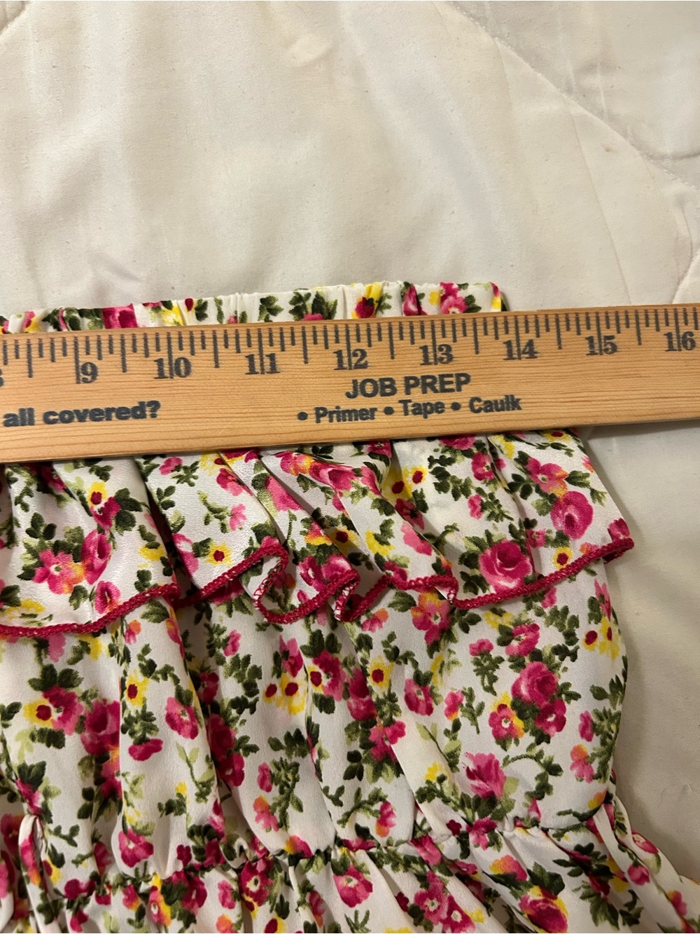 Vintage Jung Kim USA Long Floral Off Shoulder Blouse Size Large - Picture 8 of 8